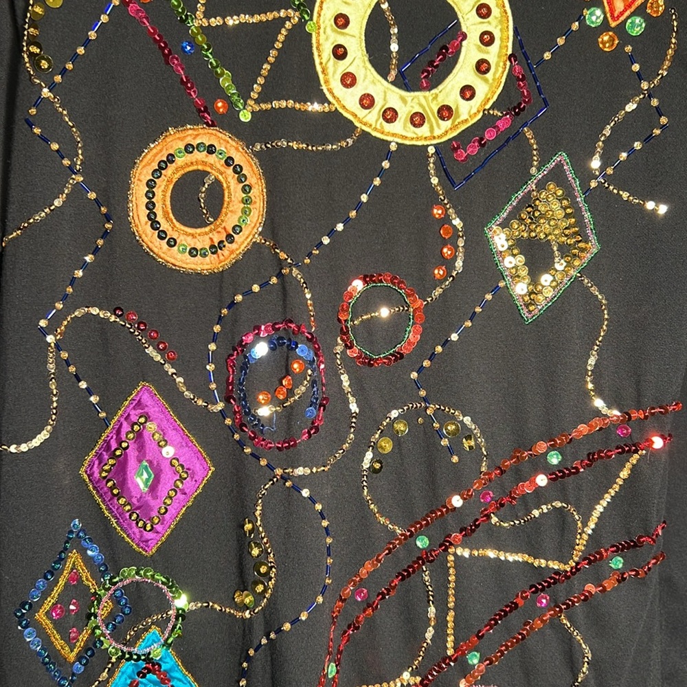 Cedars, large, multicolored sequins, 1980s - Picture 8 of 8